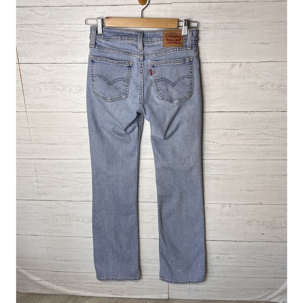 Levis Jeans Womens Size 25 Superlow Boot Light Wash Distressed - Picture 12 of 16